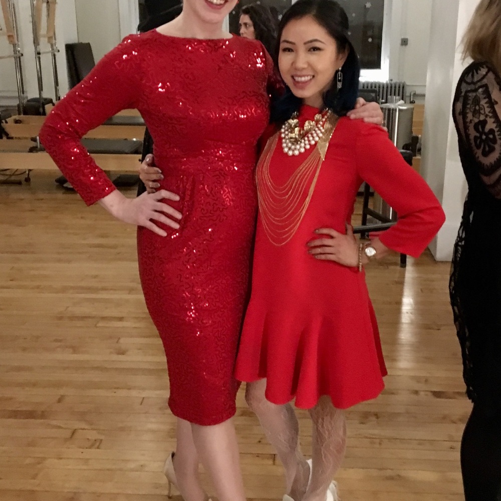 Kate Spade Crepe Flounce Red Size 00